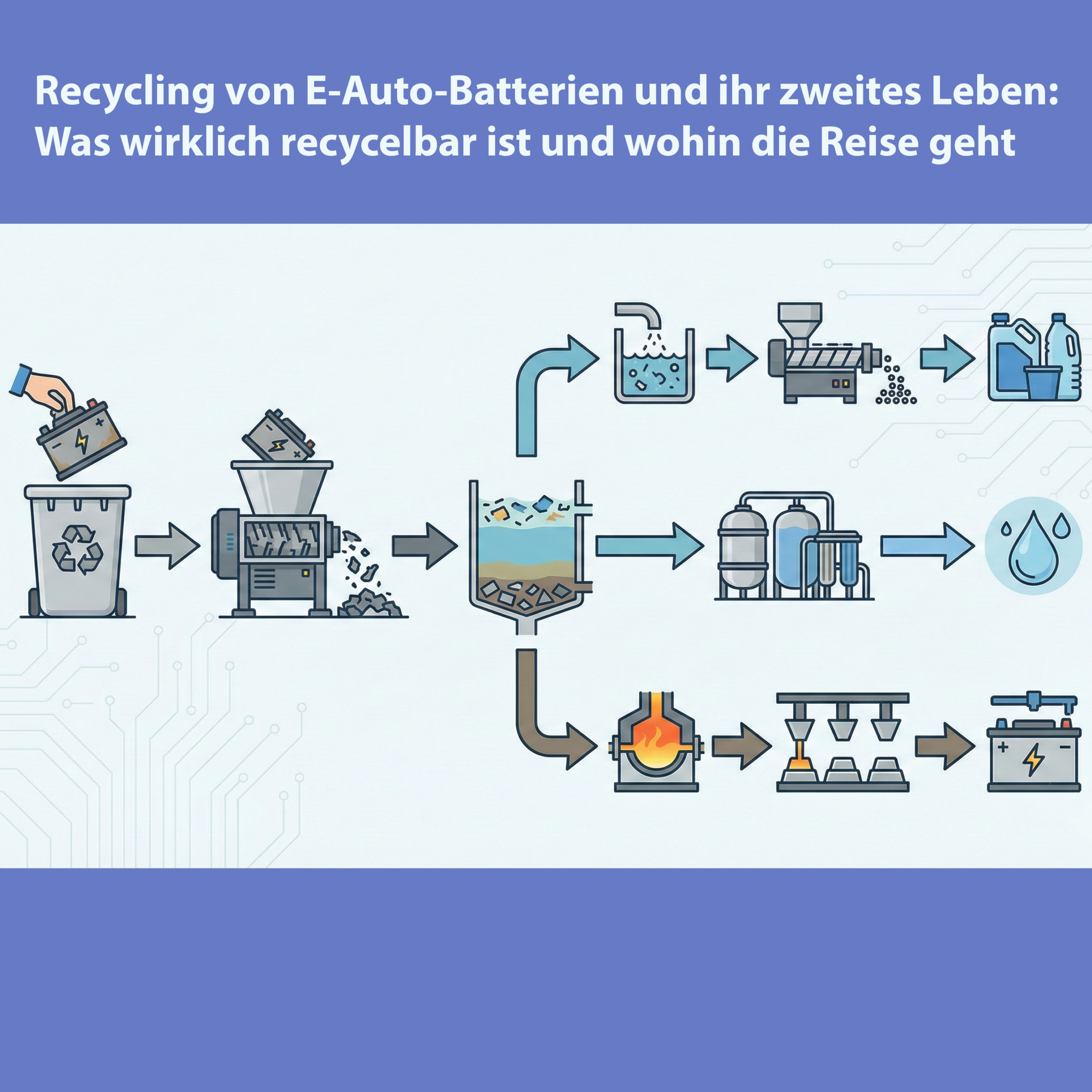 Recycling von E-Auto-Batterien