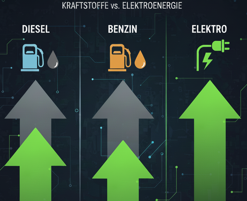 Wirkungsgrade von Kraftstoffen und Strom