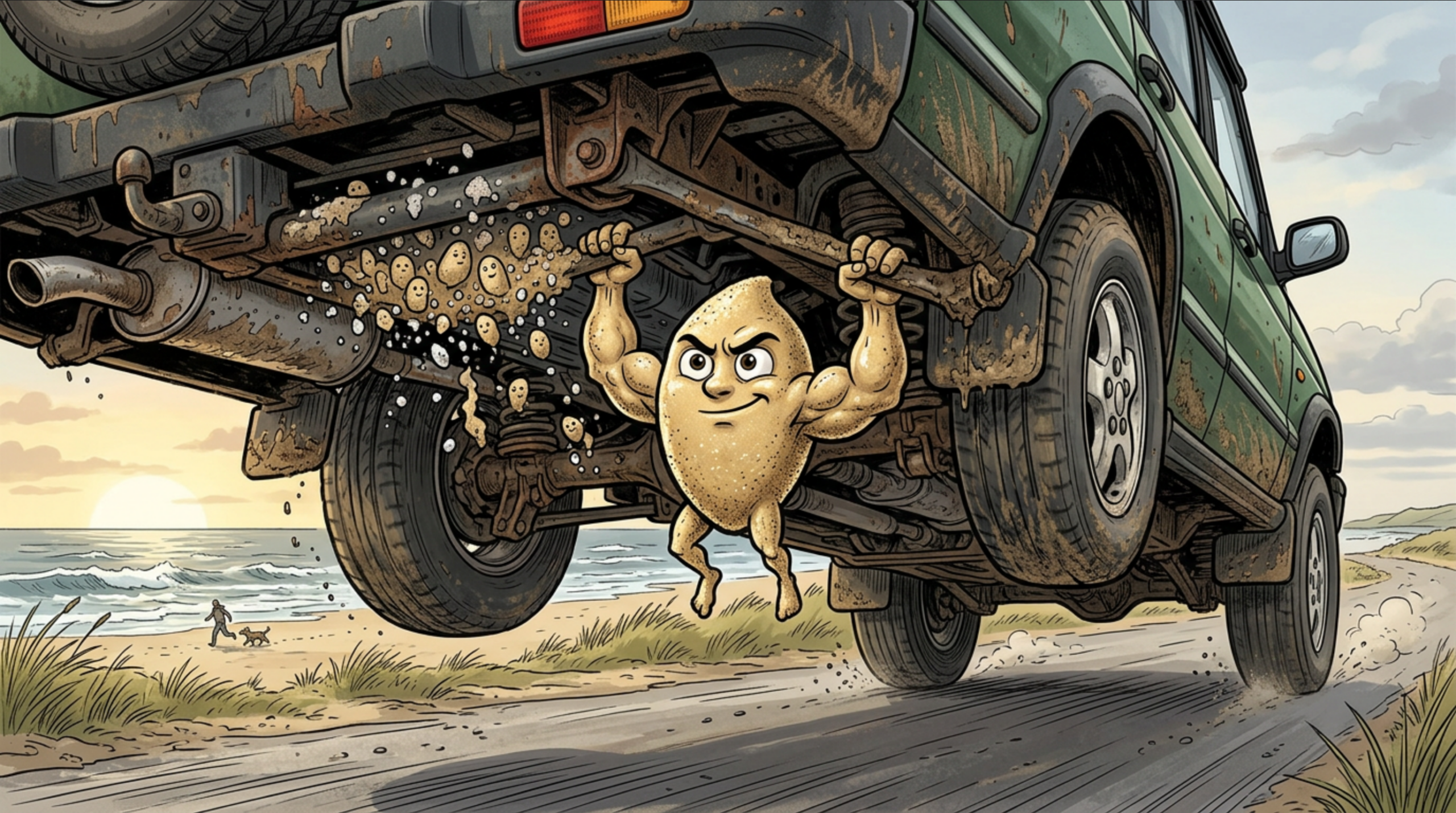Mein Auto rostet und Karl, das Sandkorn