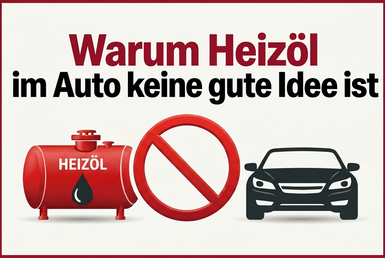 Heizöl im Auto keine gute Idee