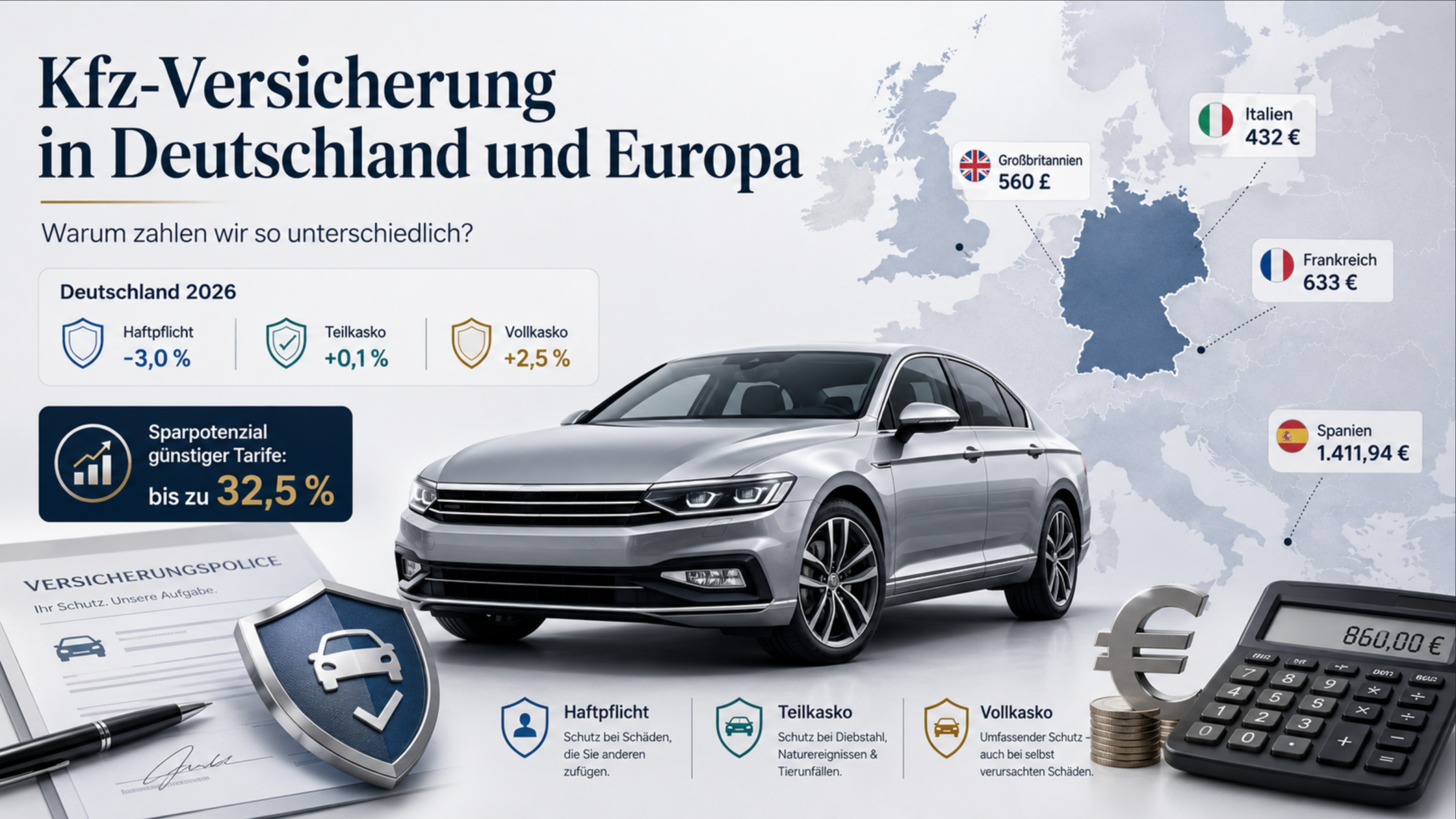 Warum zahle eigentlich immer ich mehr? Kfz-Versicherung in Deutschland und Europa