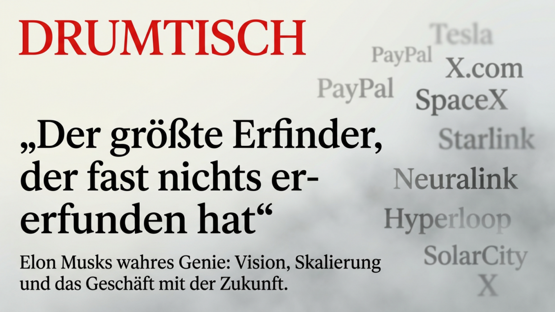 Elon Musk der größte Erfinder der fast nichts erfunden hat