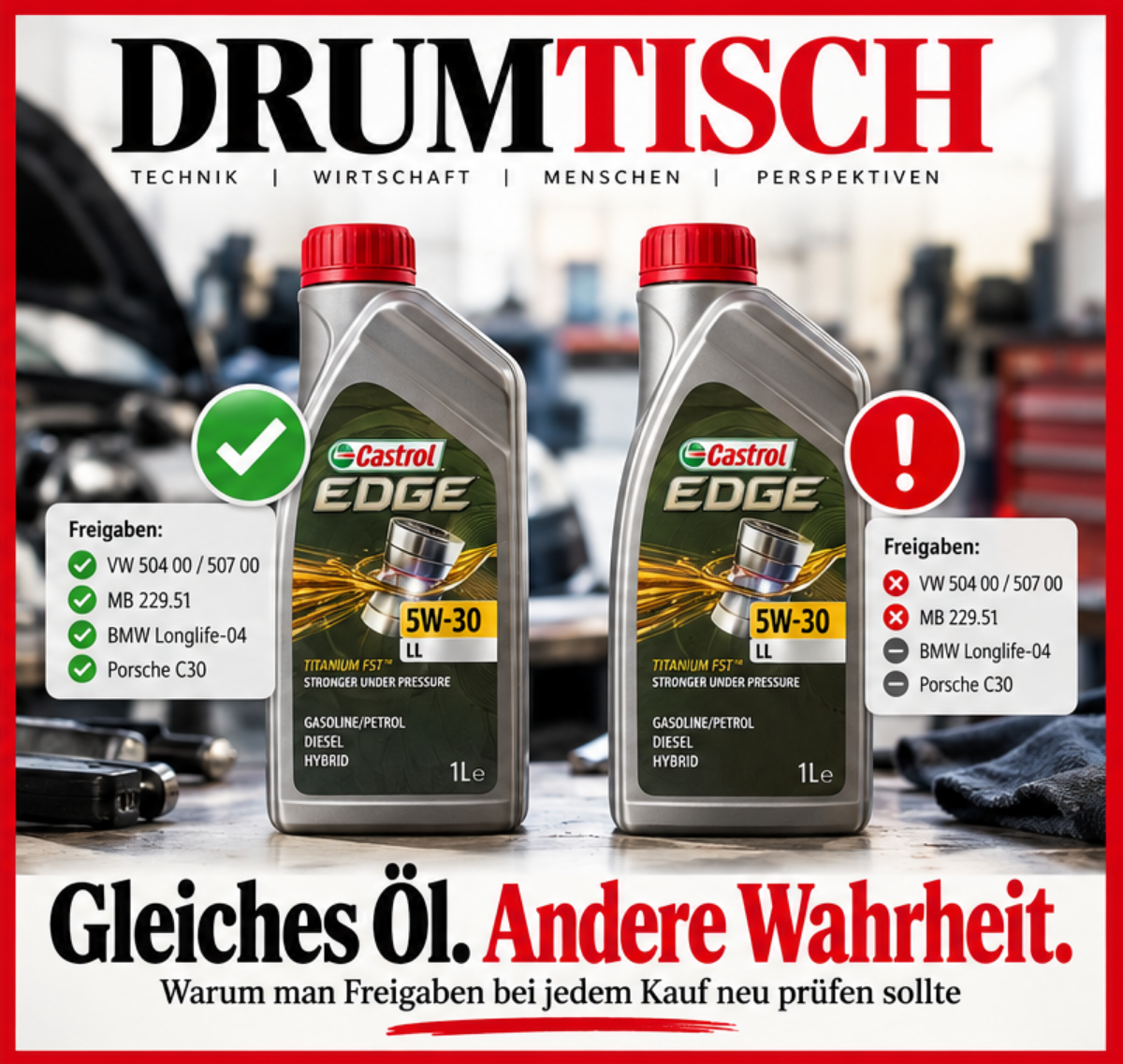Motoröl ist nicht gleich Motoröl